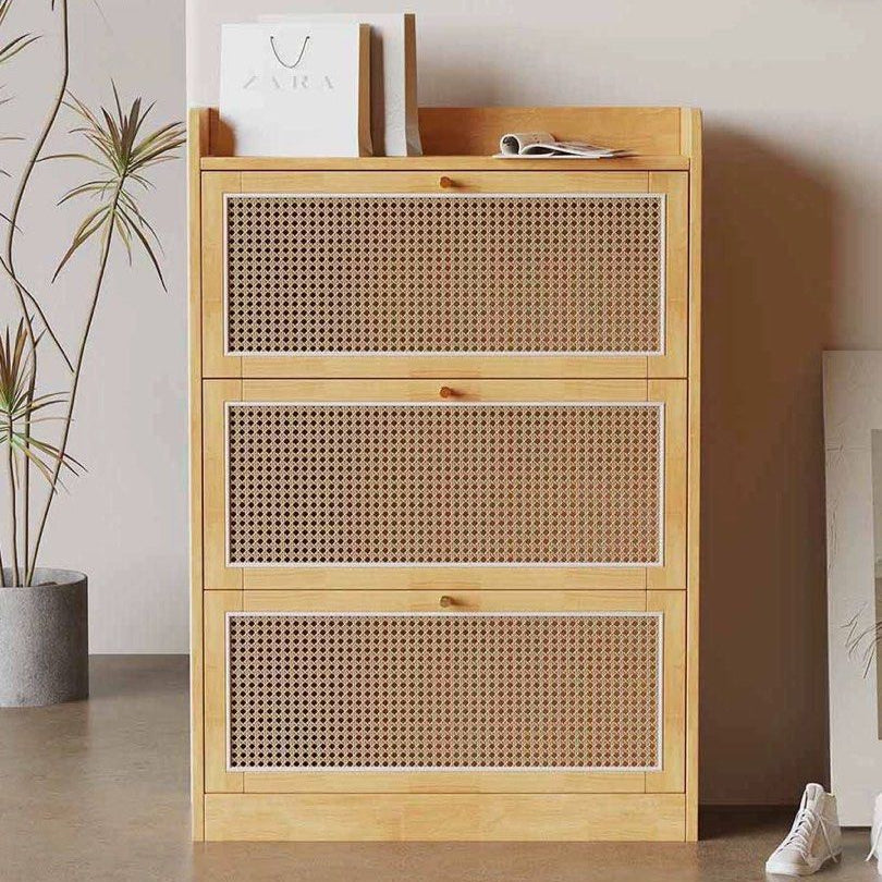 TAEONG Rattan Slim Shoe Cabinet