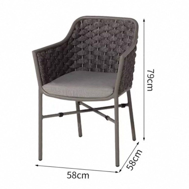TAGORE Modern Rattan Outdoor Dining Chair - Radical Homes Singapore
