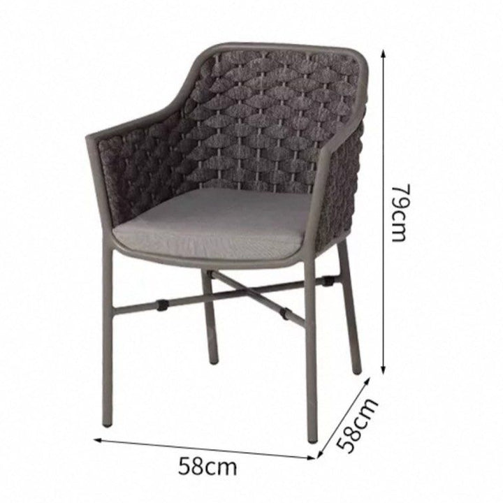TAGORE Modern Rattan Outdoor Dining Chair - Radical Homes Singapore