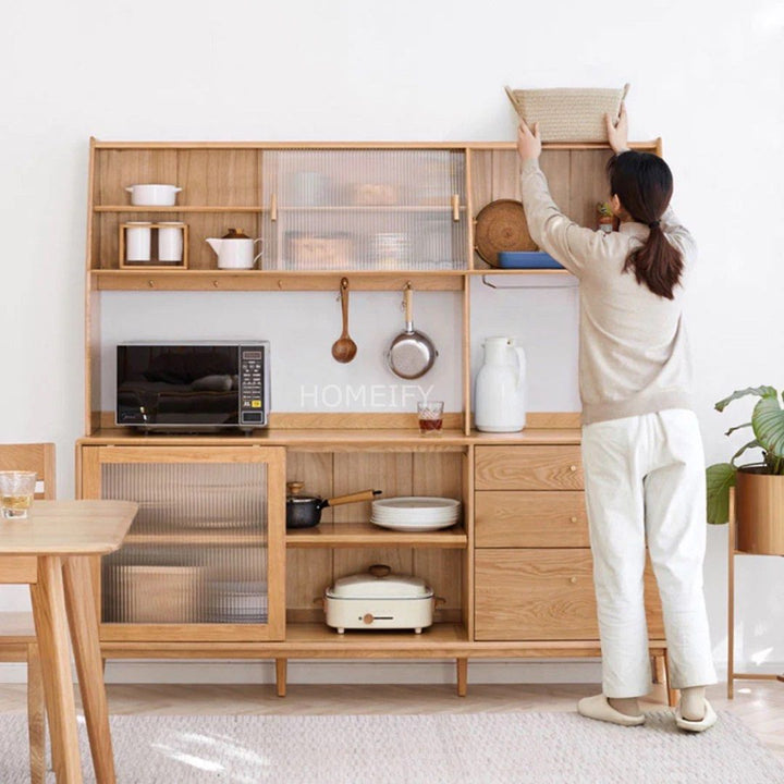 RAGA Solid Wood Sideboard with Cabinet