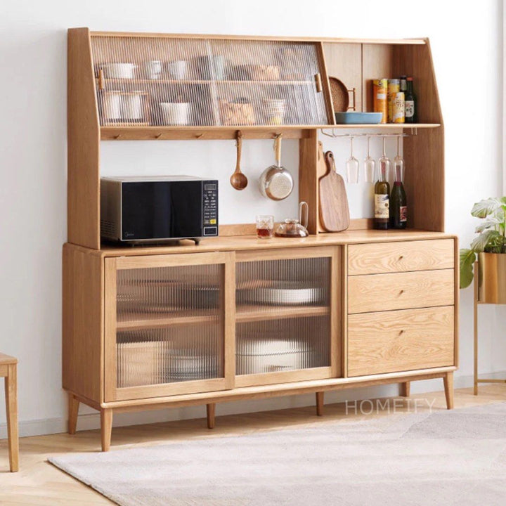 RAGA Solid Wood Sideboard with Cabinet
