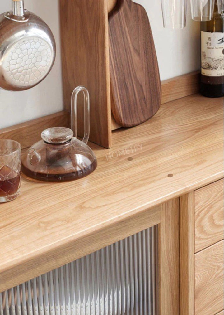 RAGA Solid Wood Sideboard with Cabinet