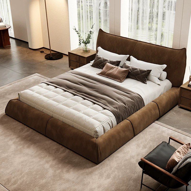 TANERY Modern Scratch Proof Fabric Storage Bedframe