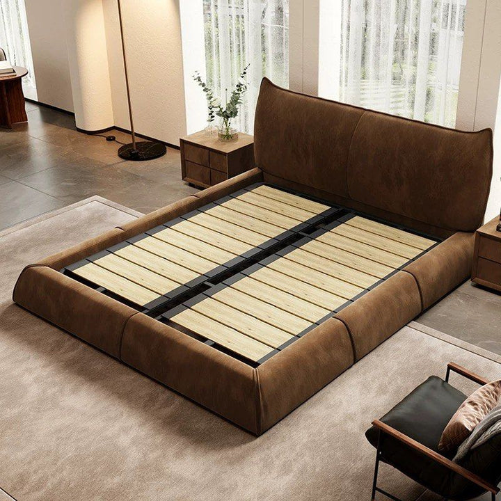 TANERY Modern Scratch Proof Fabric Storage Bedframe