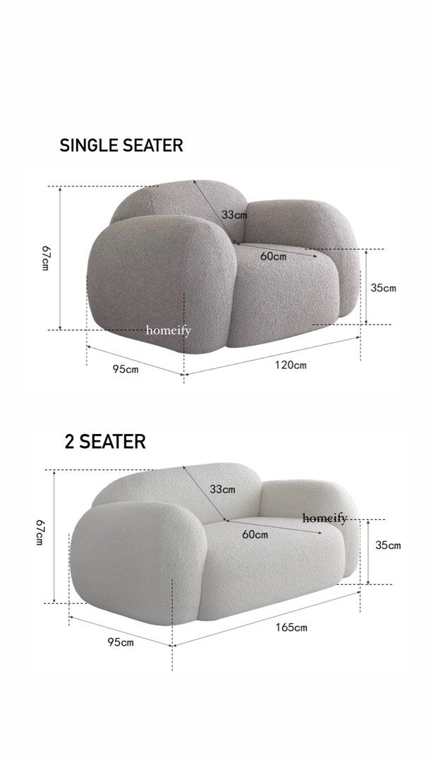 LOVARO Modern Boucle Sofa