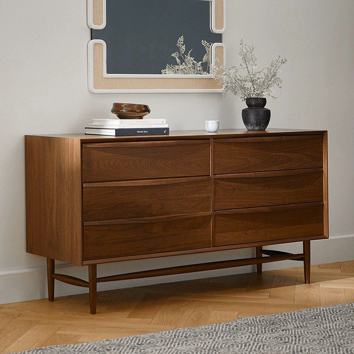 FRENZO Modern Walnut Chest Of Drawers