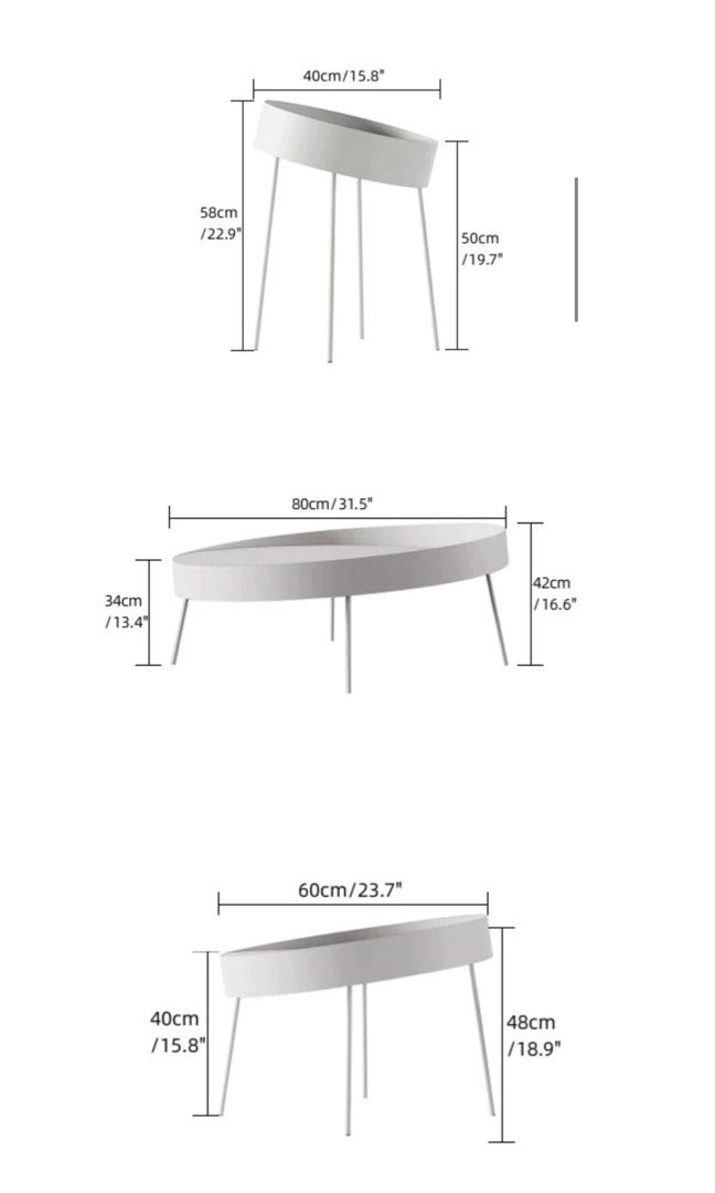 THIRSDAY Metal Coffee Table