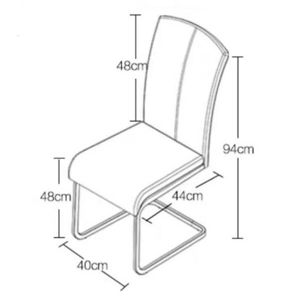 DONNA Minimalistic S Shape Dining Chair - Radical Homes Singapore