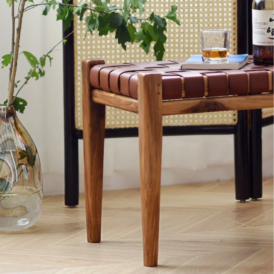 MADIGAN Retro Leather Bench