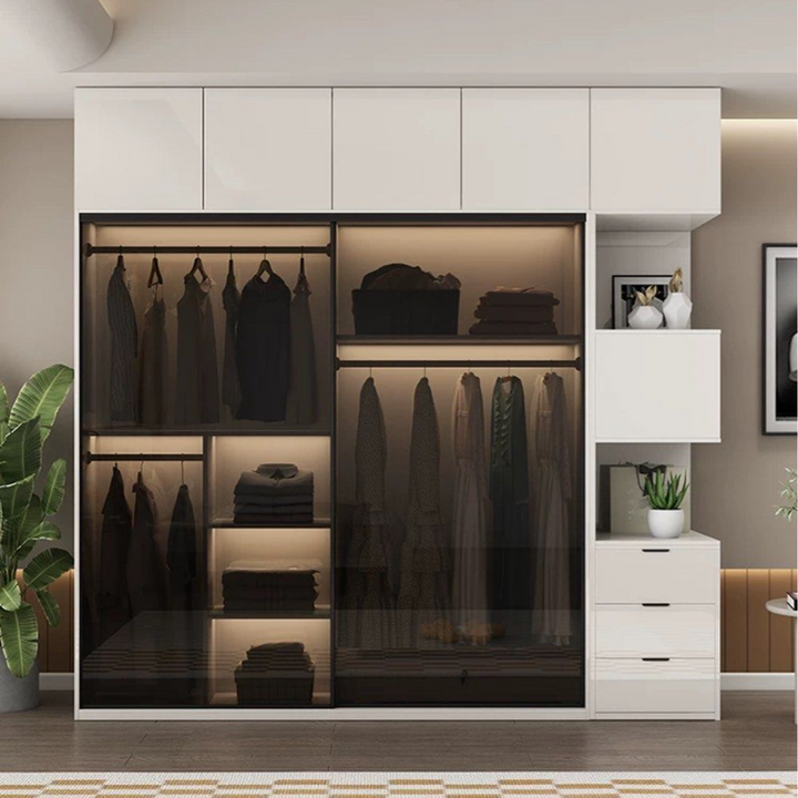 DECIMUS Modern Glass Wardrobe