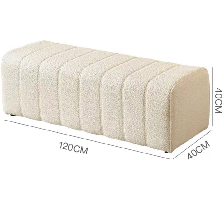BALERION Modern Boucle Ottoman Bench