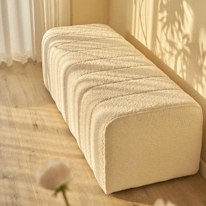 BALERION Modern Boucle Ottoman Bench