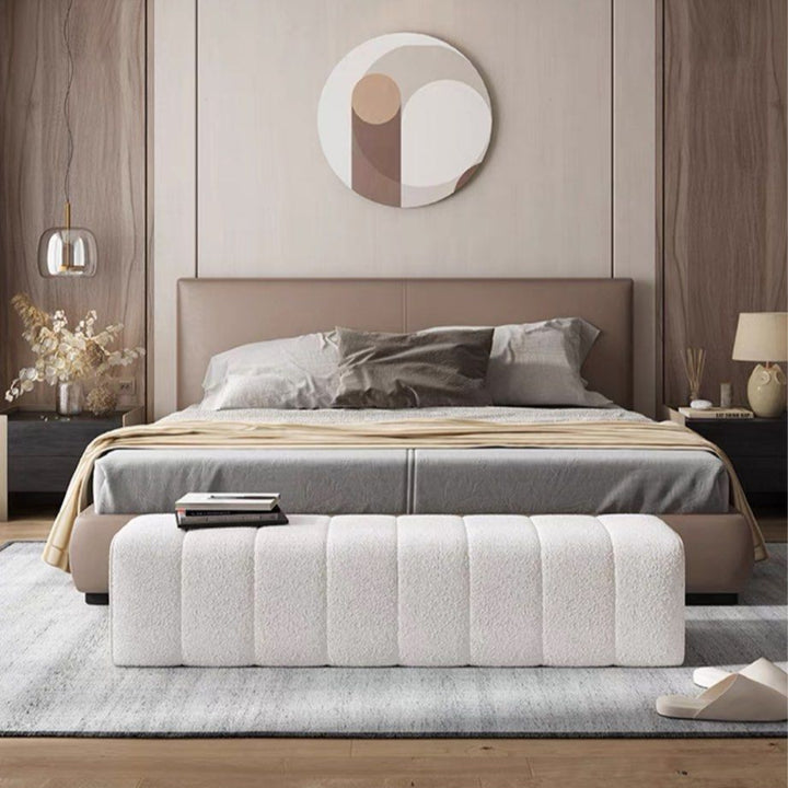 BALERION Modern Boucle Ottoman Bench
