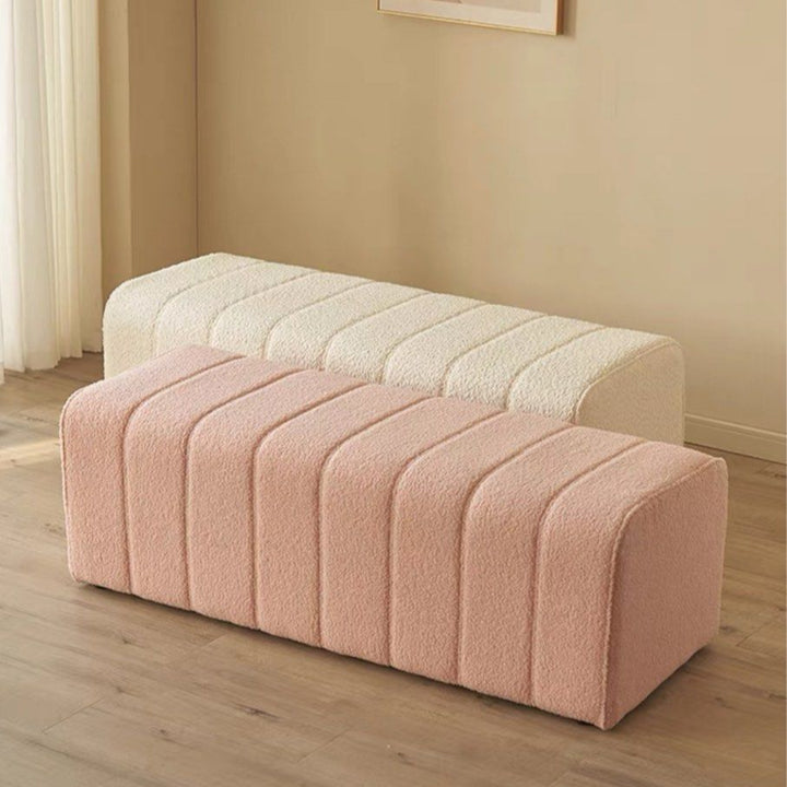 BALERION Modern Boucle Ottoman Bench