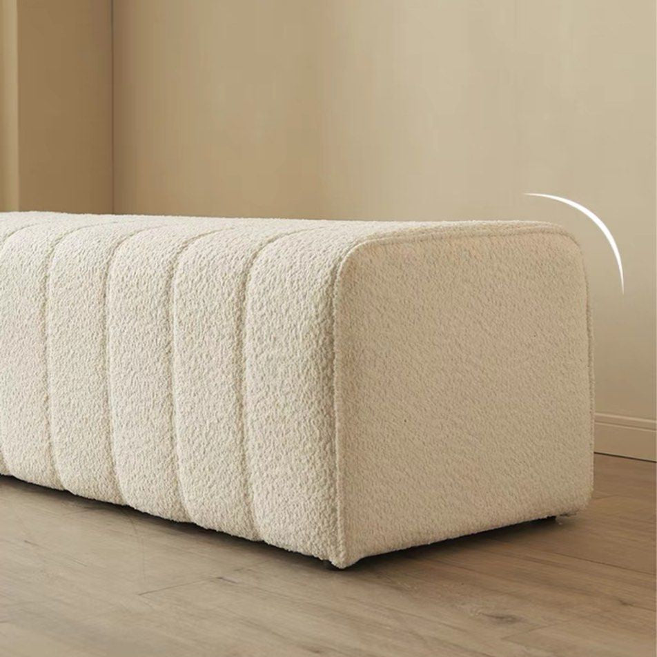 BALERION Modern Boucle Ottoman Bench
