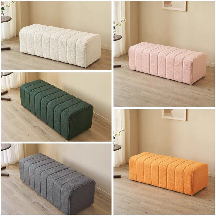 BALERION Modern Boucle Ottoman Bench