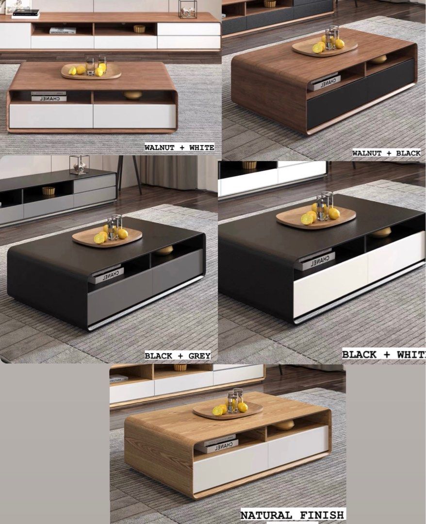 HILA Modern Wood Coffee Table