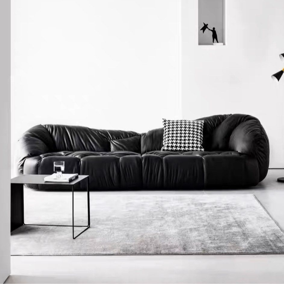 SELVORA Modern Leather Sofa