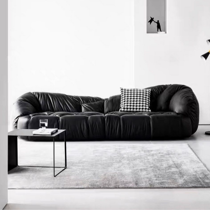 SELVORA Modern Leather Sofa