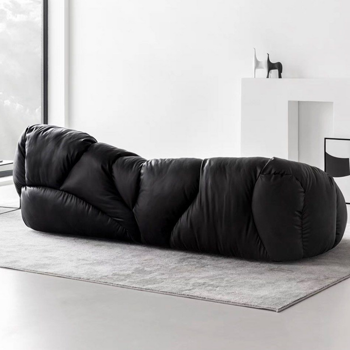 SELVORA Modern Leather Sofa