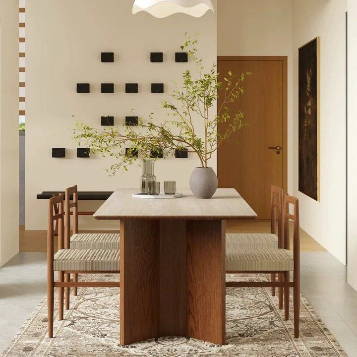 JERA Modern Travertine Dining Table