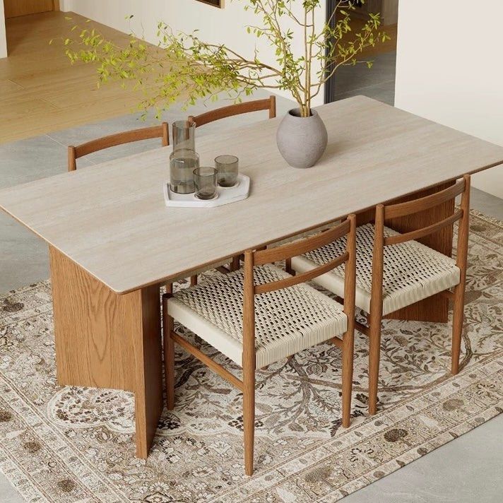 JERA Modern Travertine Dining Table