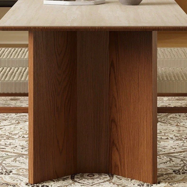 JERA Modern Travertine Dining Table