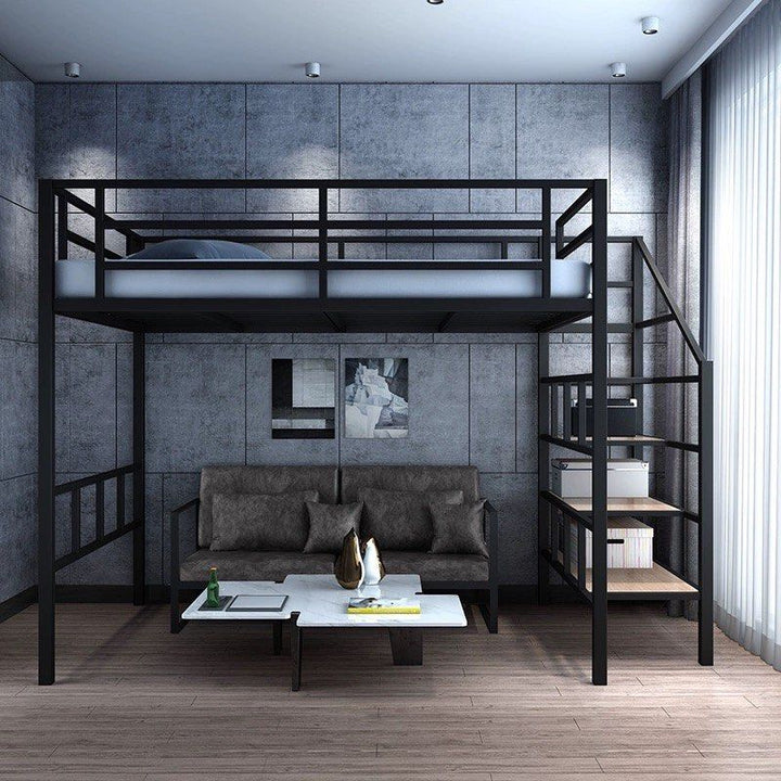 TROYE Modern Industrial Loft Bed