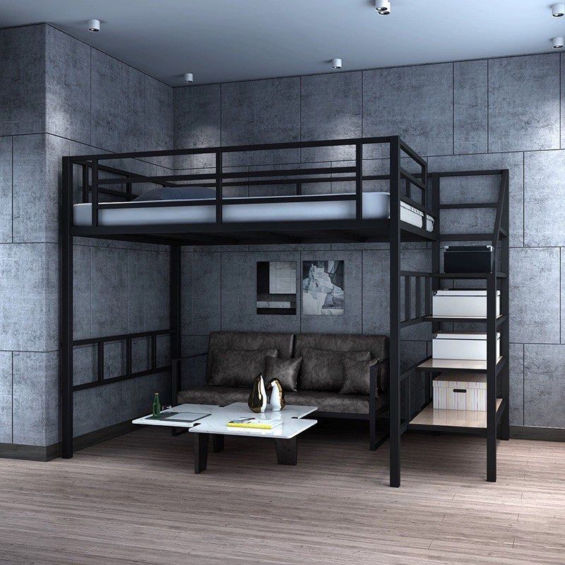 TROYE Modern Industrial Loft Bed