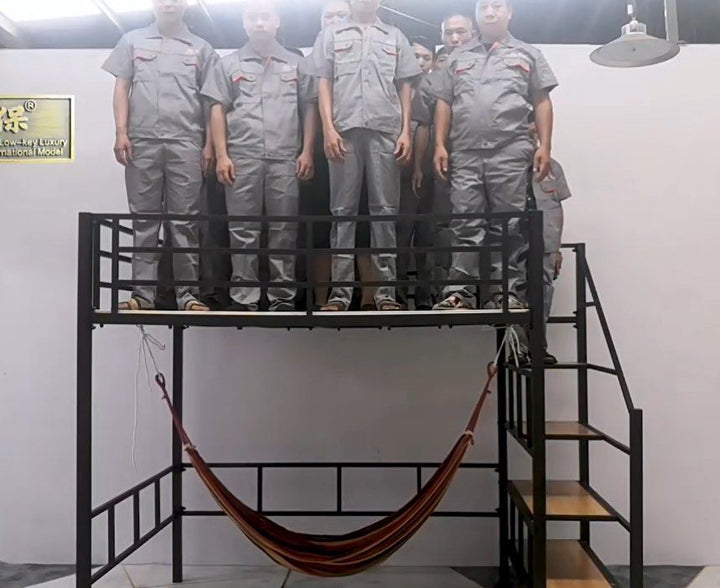 TROYE Modern Industrial Loft Bed