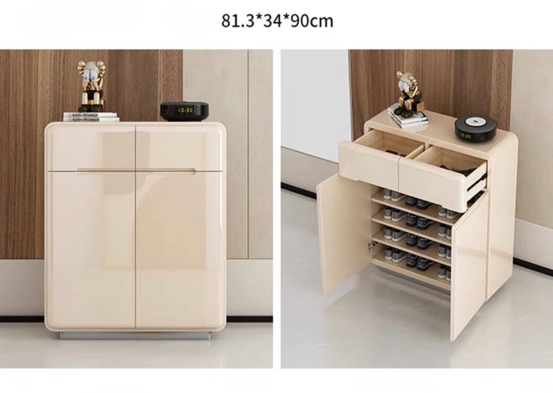 TURZE Modern Champagne Shoe Cabinet