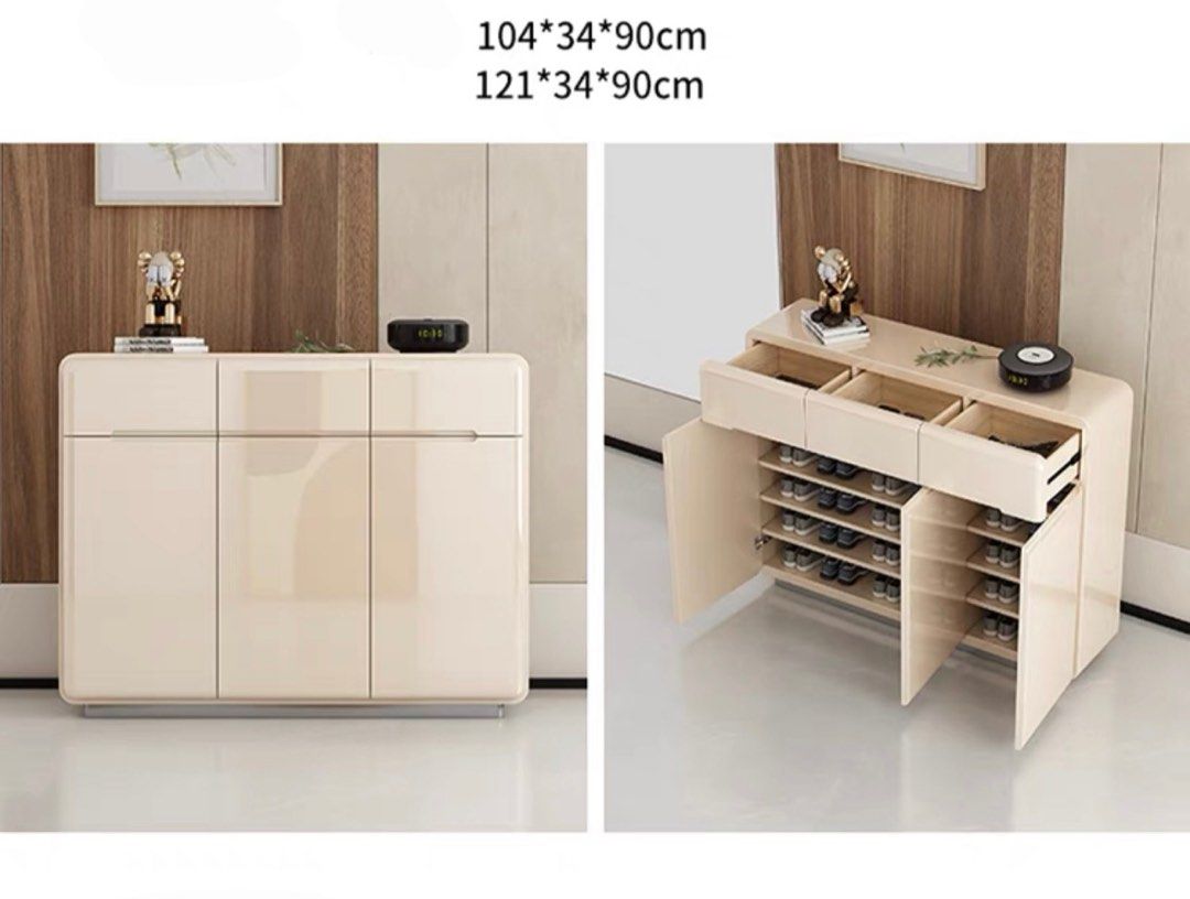 TURZE Modern Champagne Shoe Cabinet