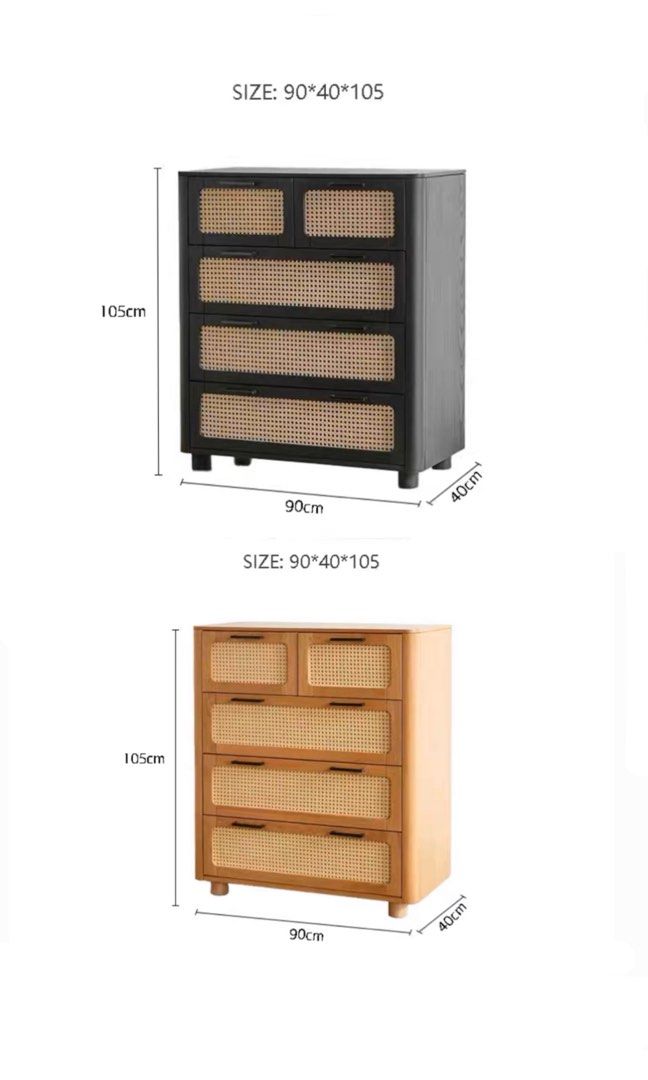 JEREMY Vintage Rattan Sideboard/Cabinet