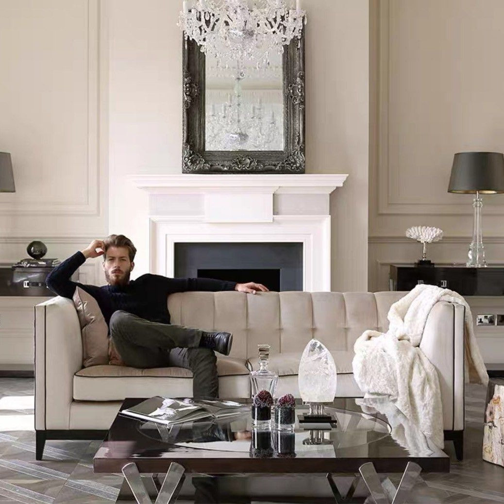 MAVELLE Modern Victorian Velvet Sofa
