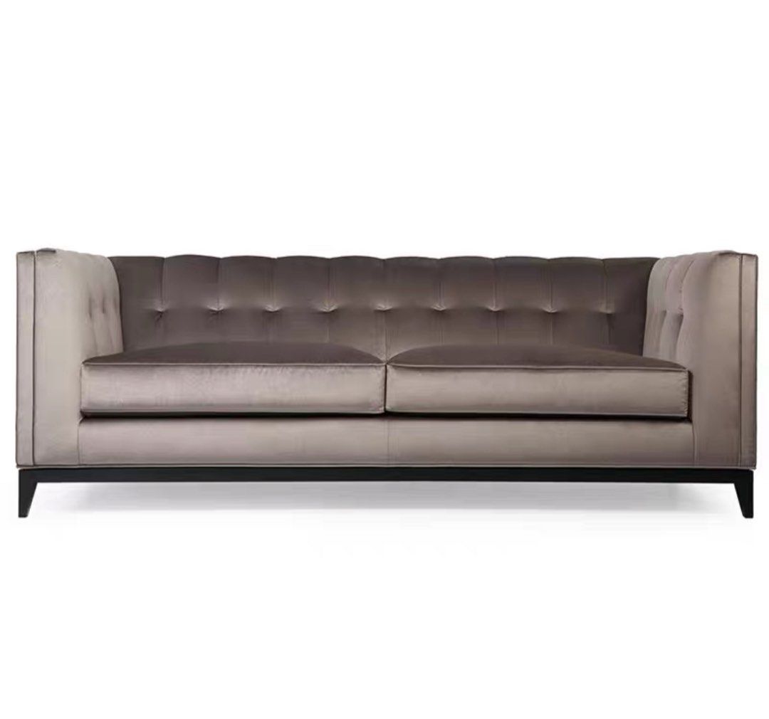MAVELLE Modern Victorian Velvet Sofa