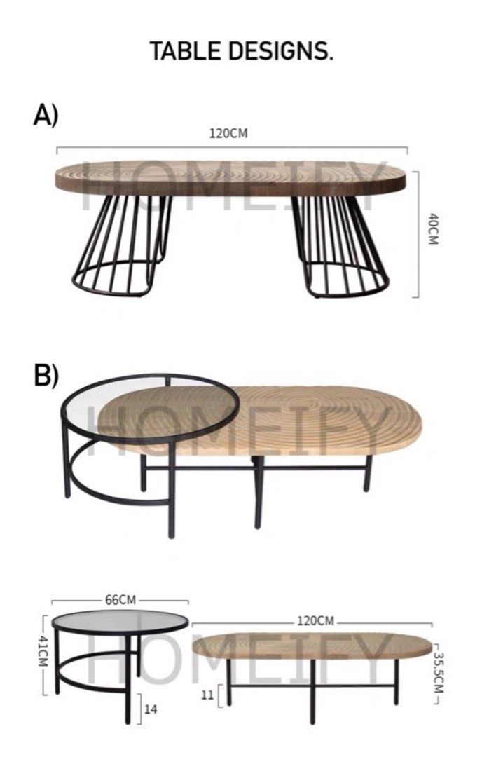 KIKO Japandi Solid Wood Coffee Table