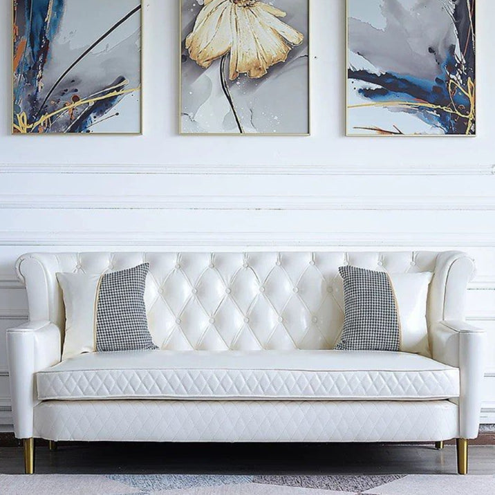 VALENC Victorian Leather Sofa
