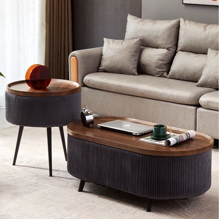 COURTNEY Modern Velvet Coffee Table