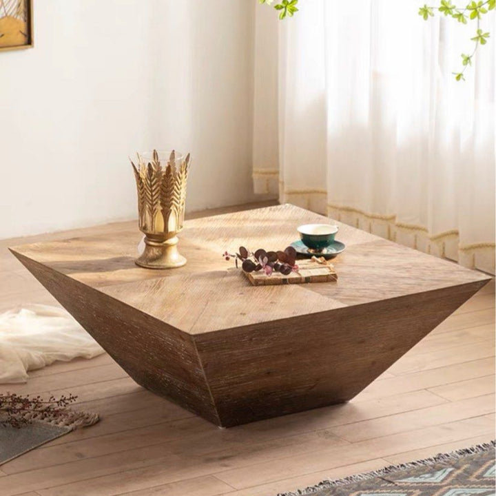 VANDERE Rustic Solid Wood Coffee Table
