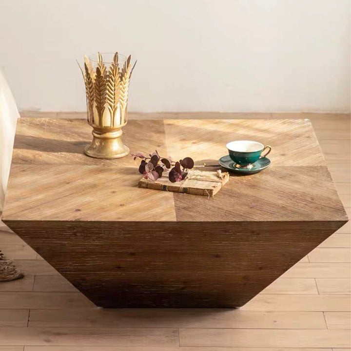 VANDERE Rustic Solid Wood Coffee Table
