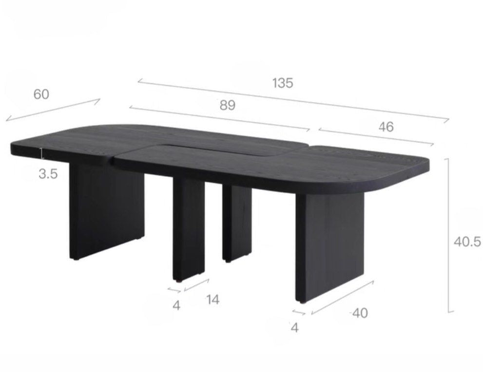 HAYLEY Modern Solid Wood Coffee Table