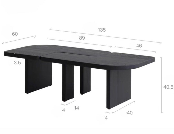 HAYLEY Modern Solid Wood Coffee Table