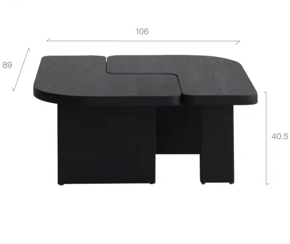 HAYLEY Modern Solid Wood Coffee Table