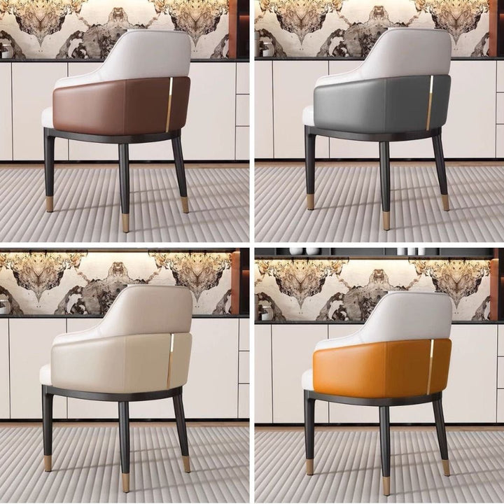 FONTAINE Modern Leather Dining Chair - Radical Homes Singapore