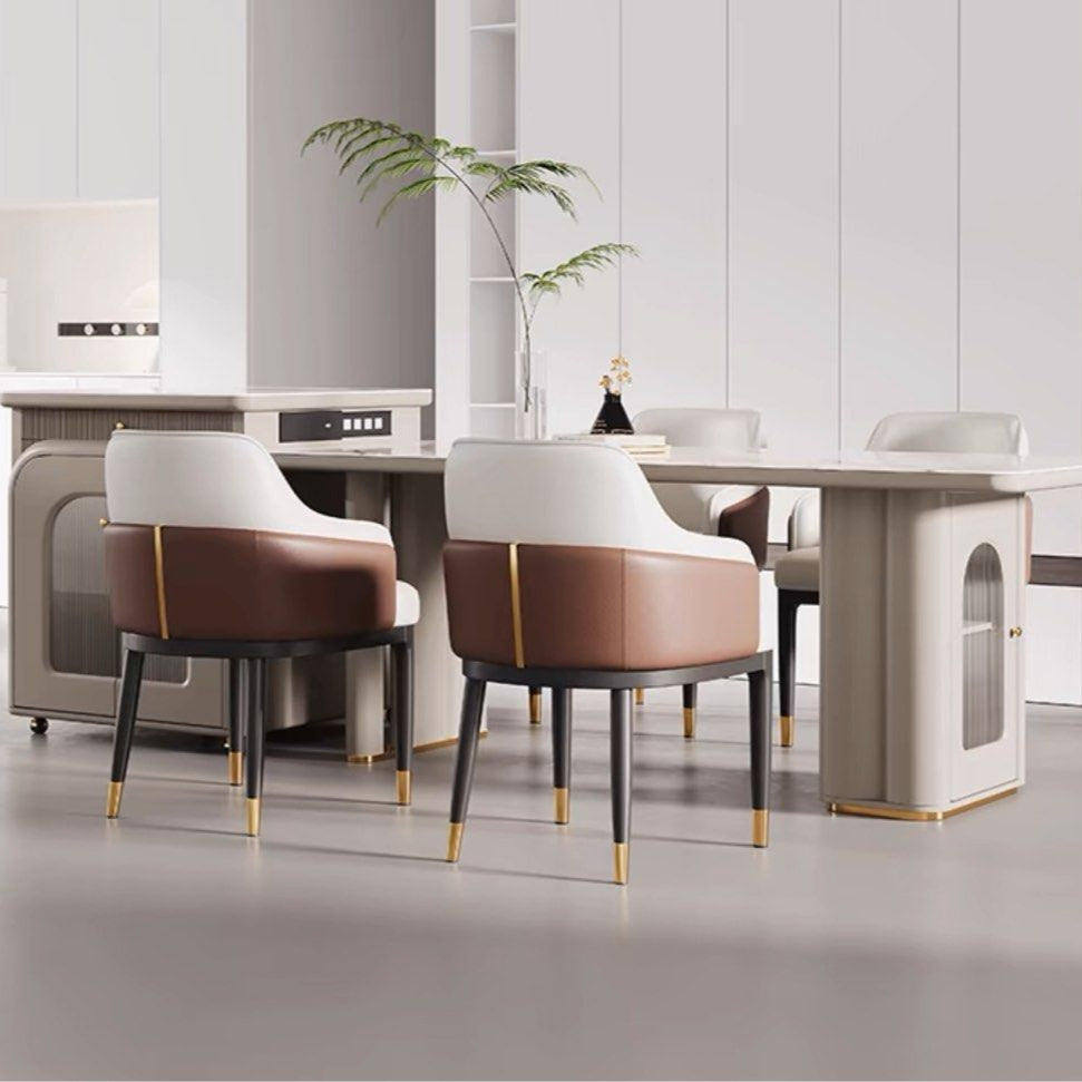 FONTAINE Modern Leather Dining Chair - Radical Homes Singapore