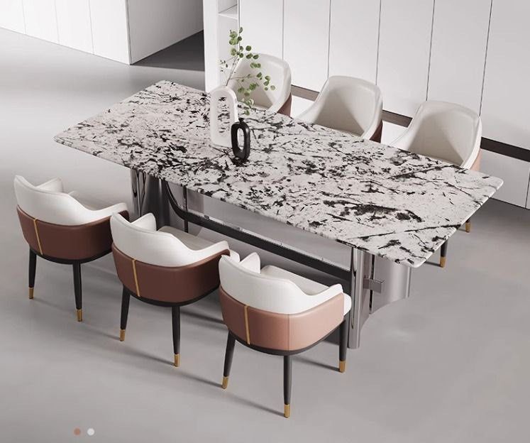 FONTAINE Modern Leather Dining Chair - Radical Homes Singapore