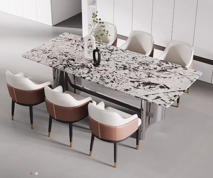 FONTAINE Modern Leather Dining Chair - Radical Homes Singapore