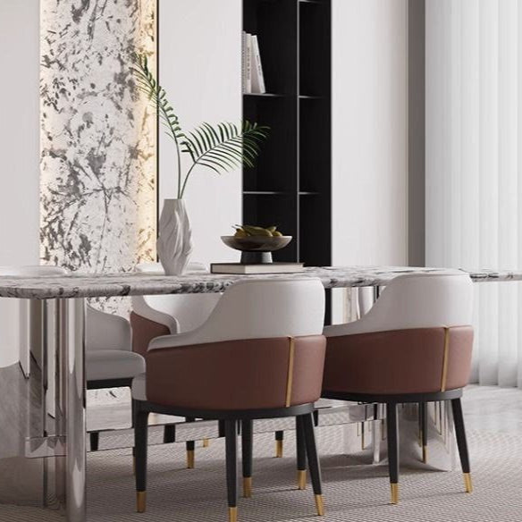 FONTAINE Modern Leather Dining Chair - Radical Homes Singapore
