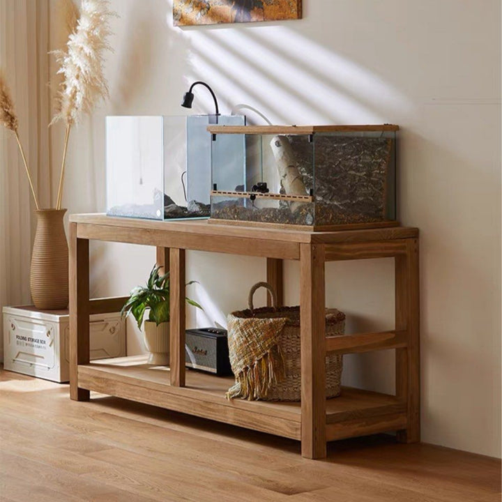 VALENTINO Rustic Solid Wood Display Shelf
