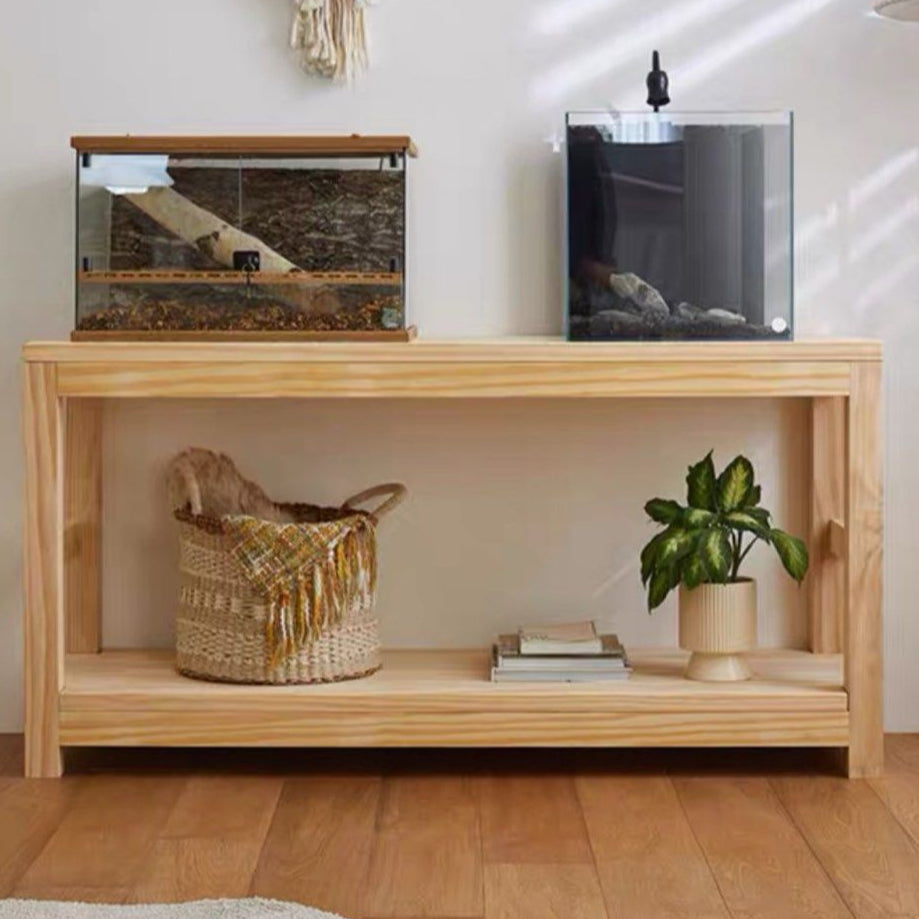 VALENTINO Rustic Solid Wood Display Shelf